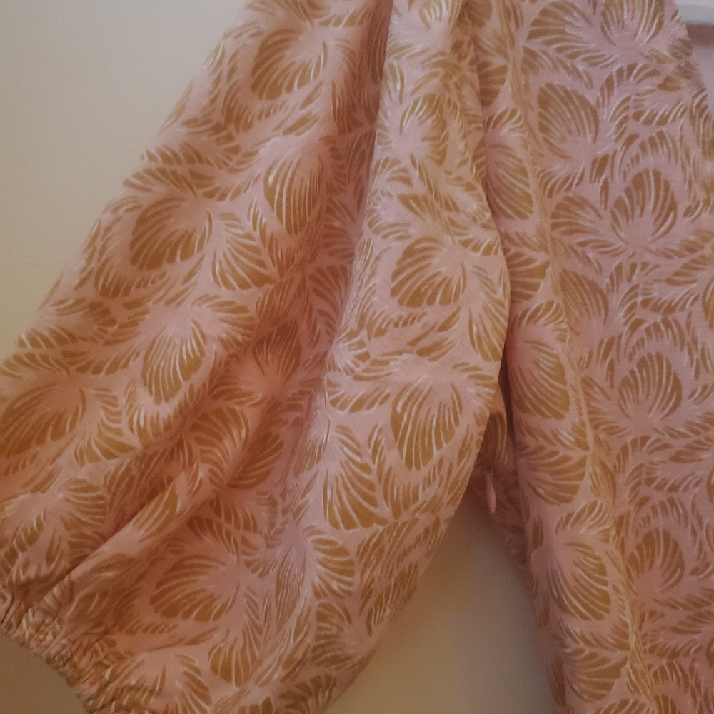 NWT S Lofty Manner Josie Peach Leaves Print Mini - Picture 3 of 10